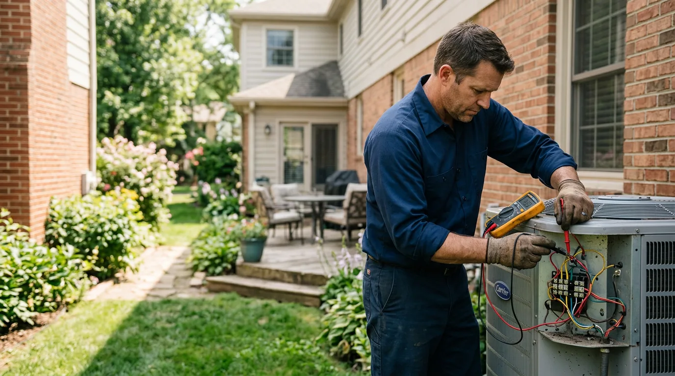 HVAC technician working near Tarlton, OH
